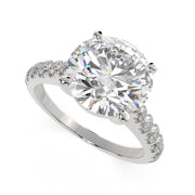 Ginevra Round Cut Tapered Engagement Ring Setting - Nivetta